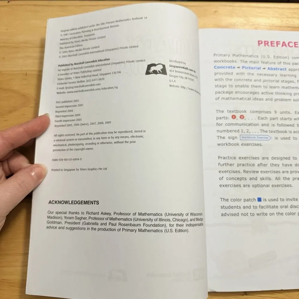 Primary Mathematics 1A Textbook Singapore Homeschool Curriculum Paperback Book